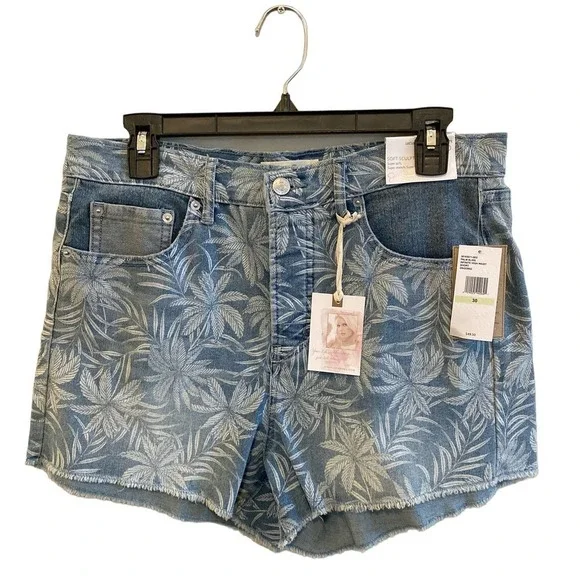 NWT JESSICA SIMPSON Infinite High Waist Short in Palm Bliss, size 30 - Picture 2 of 10